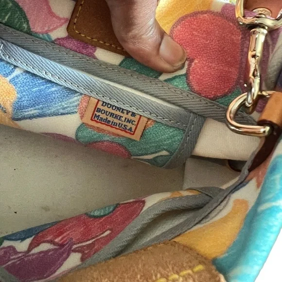 Vintage Dooney‎ & Bourke Scribble Hearts Duck Patterns Handbag